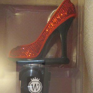 NEW Wild Eye Designs High Heel Glittery Red Wine / Bottle Stopper New in Box